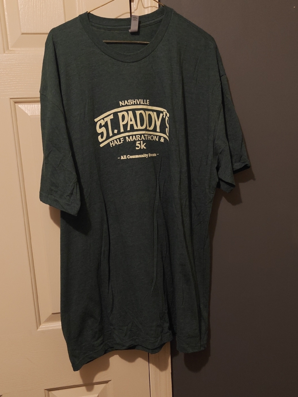 Next Level Apparel Dark Green St. Paddy's Nashville Half Marathon Tee